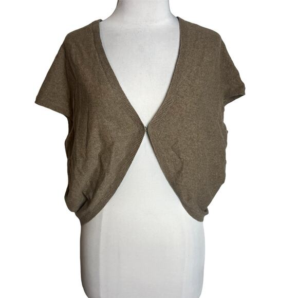 NWT Zero Maria Cornejo Mini Koya shrug eco cashmere latte XS - Picture 2 of 9